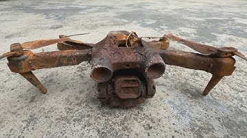 Restoring drone crash in a dry fish pond | Repair flycam falls after finding it