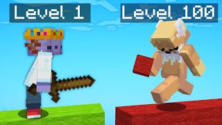 Level 1 vs 100 Skywars Player
