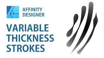Create variable stroke width or brush strokes thickness, pressure profiles in Affinity Designer