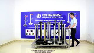 queue barrier trolly retractable belt stanchion trolly