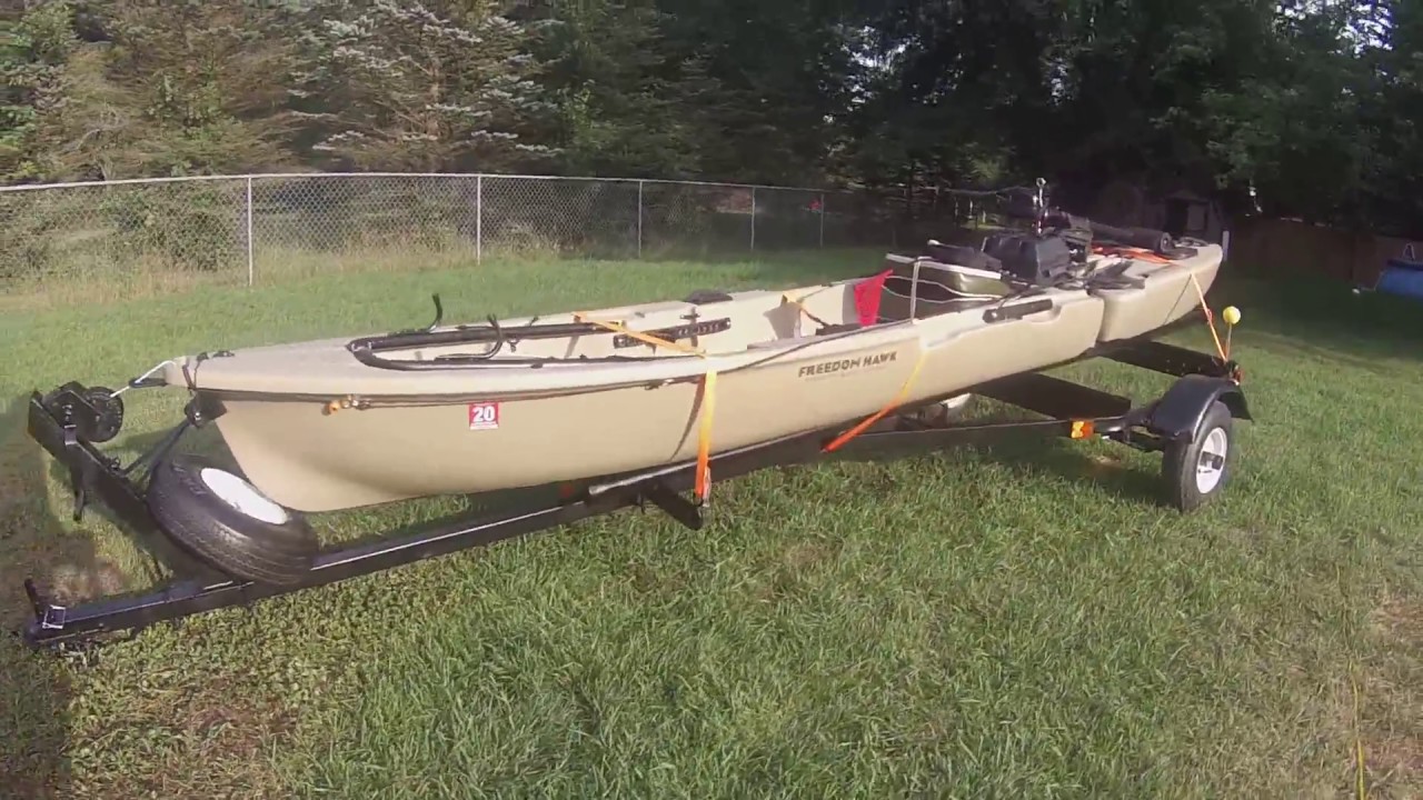 Old boat trailer restoration for kayak - YouTube