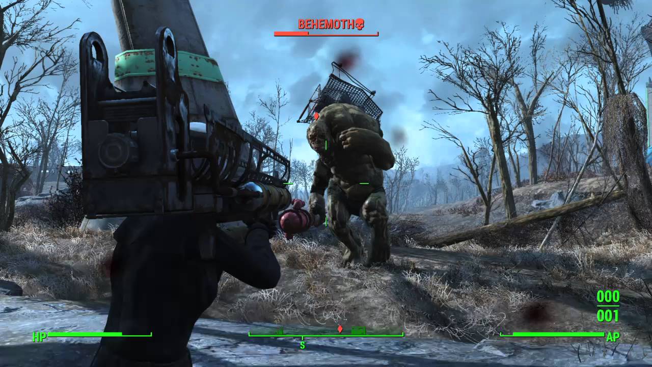 Fallout 4 - Easy kill of a Behemoth! xD