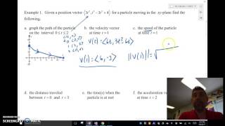 9-5A: Calculus of Vector Valued Functions - Example 1