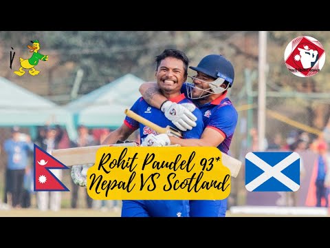 Rohit Paudel 95* Batting Masterclass - Nepal vs Scotland 2023