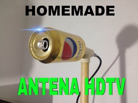 Zelfgemaakte HD-antenne maken met een blik Pepsi