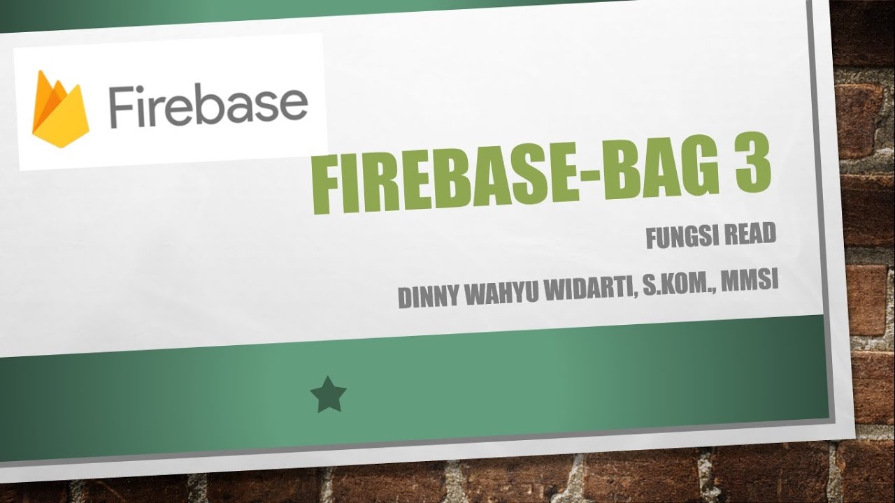 Tutorial Firebase bagian 3 Read - YouTube