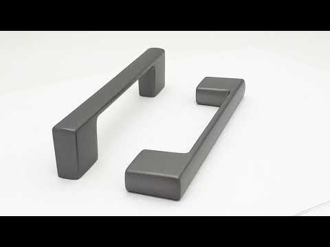 Ручка скоба 96-128mm "BERGAMA" Антрацит, видео 1