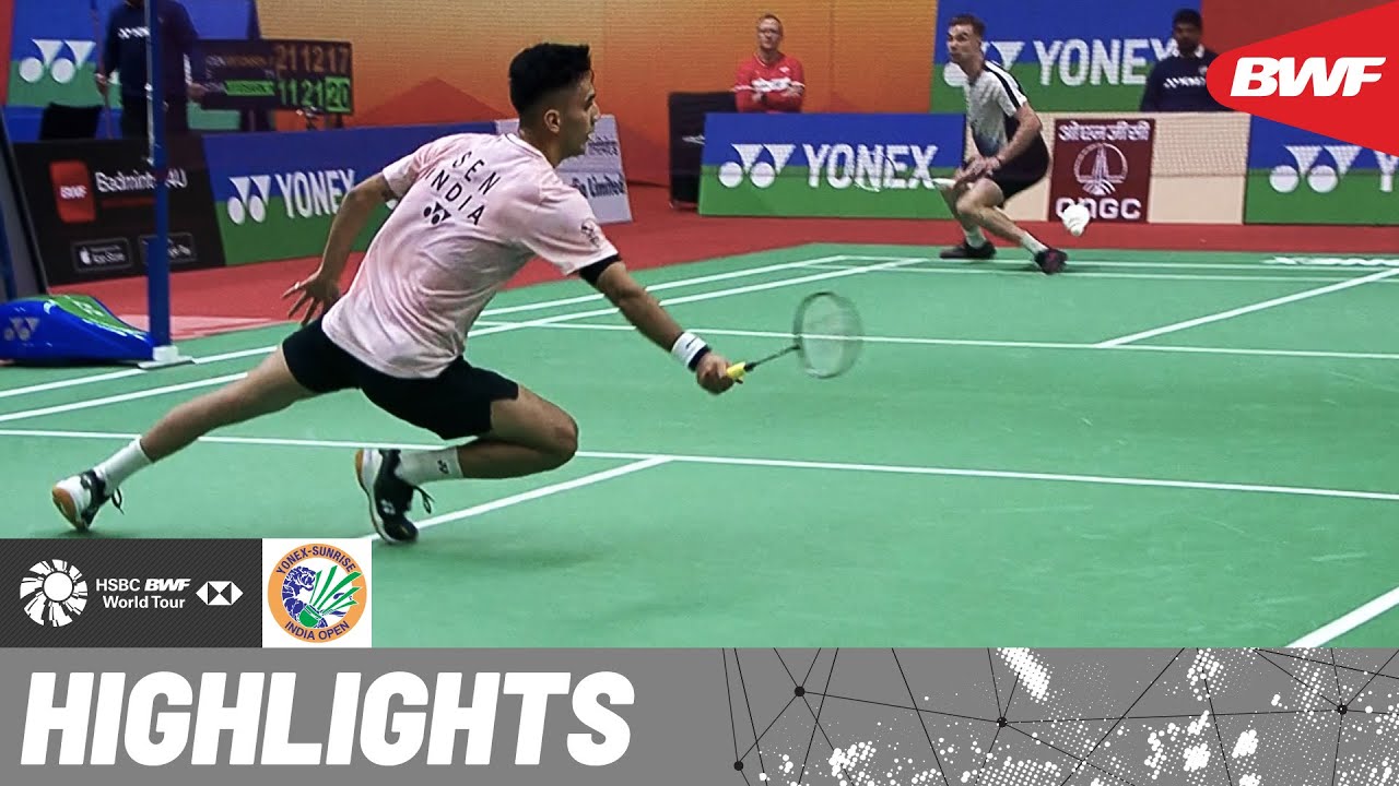 Crowd favourite Lakshya Sen competes against Rasmus Gemke in a thrilling match