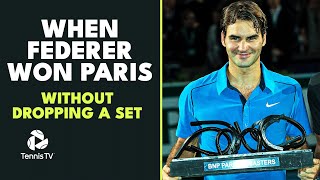 When Roger Federer Won Paris Without Dropping A Set 🏆