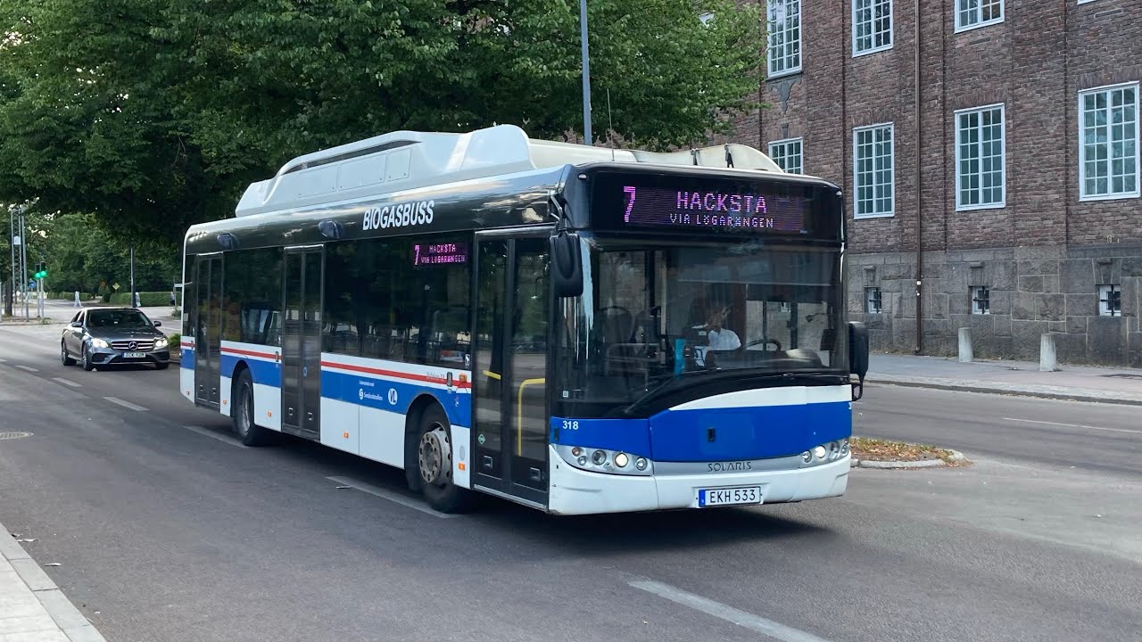 Bus ride linje 7 från Västerås Central till Hacksta