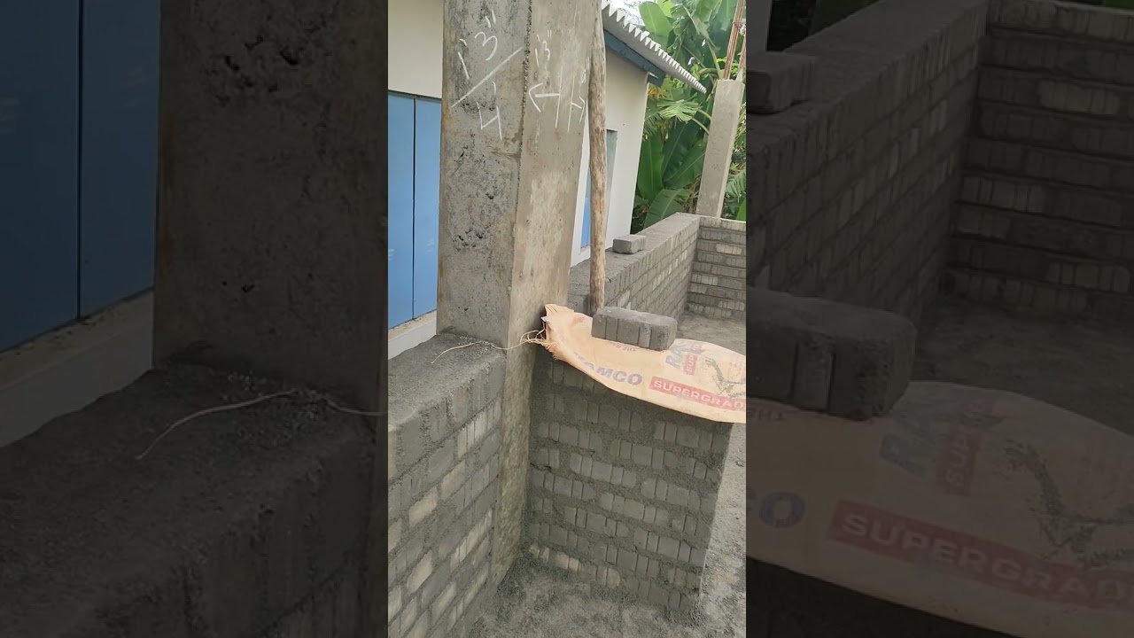 SILL LEVEL FLYASH BRICK WALL APARTMENT IDUVAMPALAYAM SITE CONSTRUCTION BUILDER IN TIRUPUR BUILDING