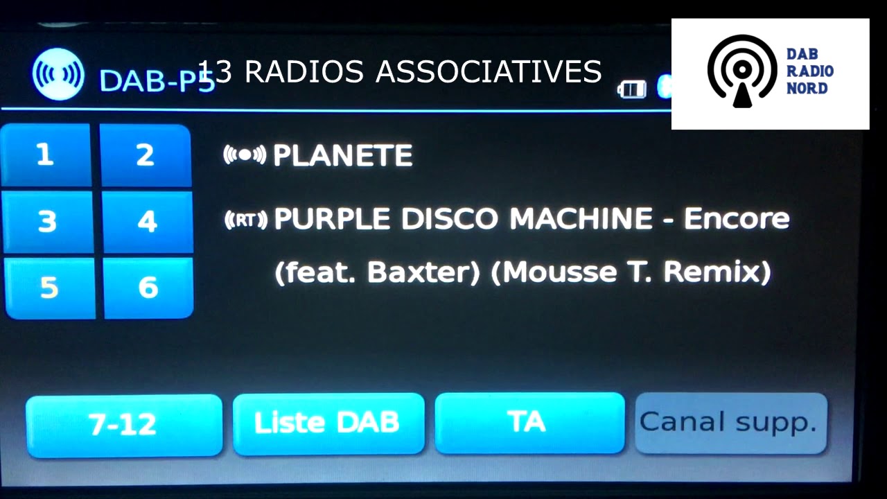 Clip des Radios DAB+ reçues dans le Nord de la France !