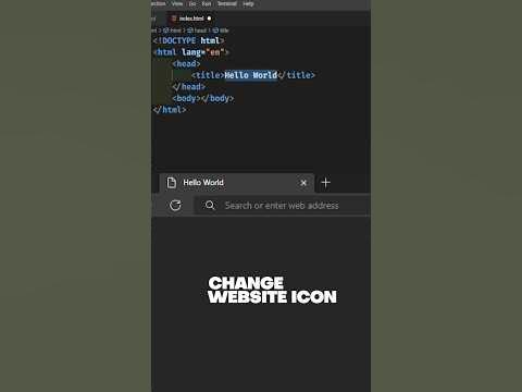 How to change Tab icon in HTML #html #coder #htmlcssjavascript #css # ...