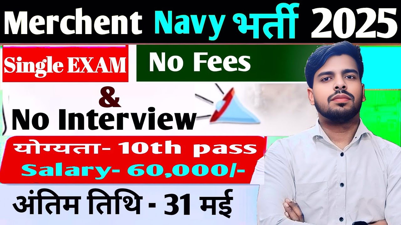 Merchant Navy Recruitment 2025 Notification Merchant Navy Vacancy 2025 Merchant Navy Apply | 