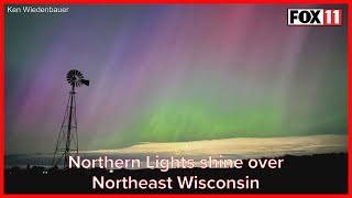 Northern Lights put on a show over Northeast Wisconsin