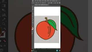 Peach Illustration || Adobe Illustrator|| #shorts #adobeillustratorcc
