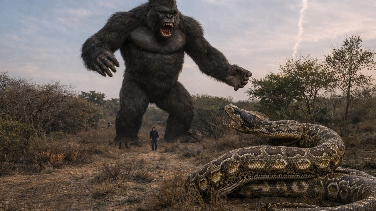 🐍 KING KONG vs GIANT ANACONDA | Epic Jungle Battle | Cinematic Monster Short Film