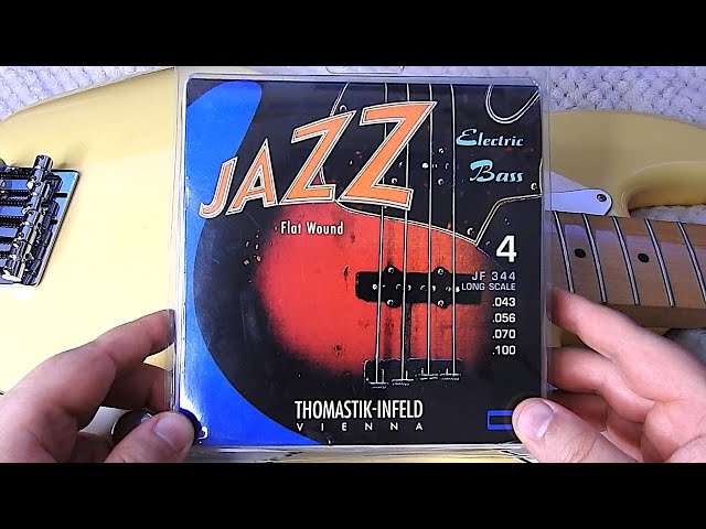 THOMASTIK JF344 BASS JAZZ FLAT WOUND 43-100 - Jeux de cordes basse
