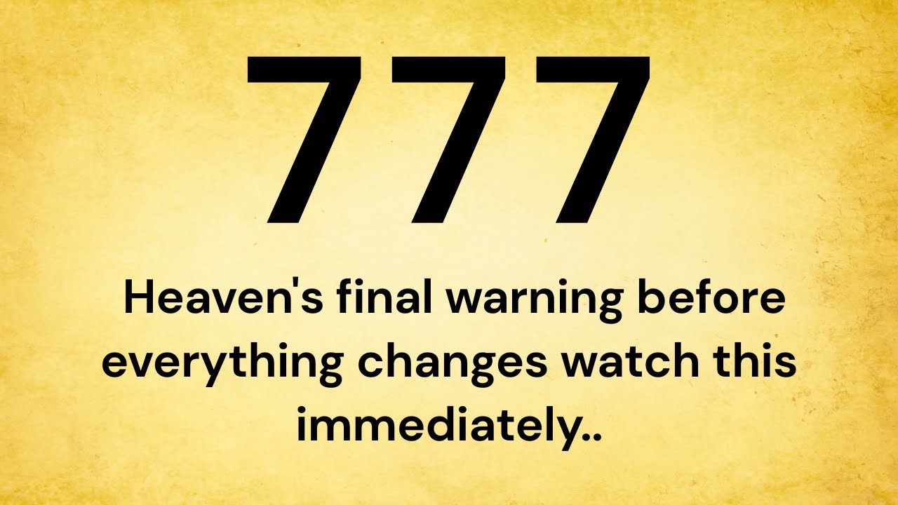 🕊️777  Heaven's final warning before everything changes watch this immediately..
