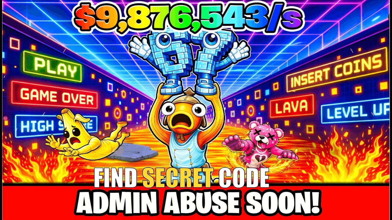 SURVIVE LAVA FOR BRAINROTS TYCOON MAP FORTNITE CREATIVE - FIND SECRET CODE, ARCADE LUCKYBLOCK