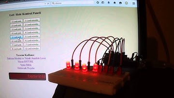 Localhost üzerinden arduino ile 8 led kontrolü