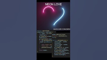 Neon Love in HTML #shorts