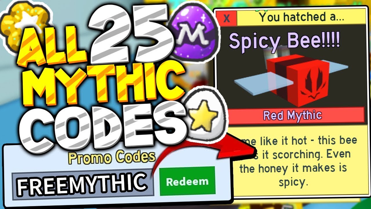 ALL 25 SECRET MYTHIC BEE PACK CODES IN BEE SWARM SIMULATOR MUST SEE Roblox YouTube