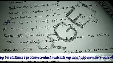 PG trb statistics 1 unit problem and answer