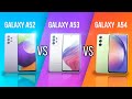 Samsung A54 vs Samsung A53 vs Samsung A52 /🔥 Comparison!