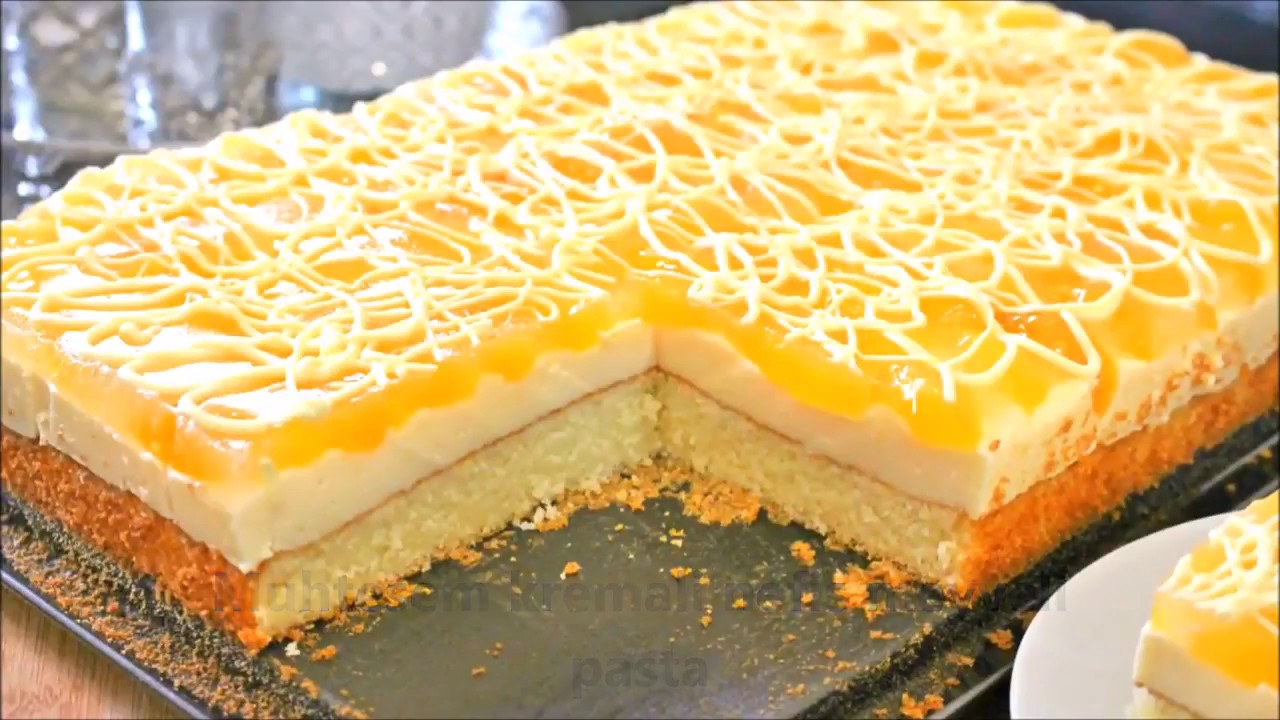 YAZ PASTASI Meyveli pudingli pasta tarifi YouTube