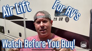 Air Lift Air Springs For RV's What to know before you buy!!