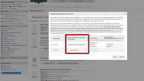REDCap Advanced Tutorial 2: Repeating forms