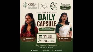 Daily Capsule | Special Guest Ms. Steffy M with RJ Abhirami | Radio C Program