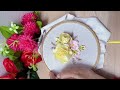 Twin flowers ribbon embroidery tutorial