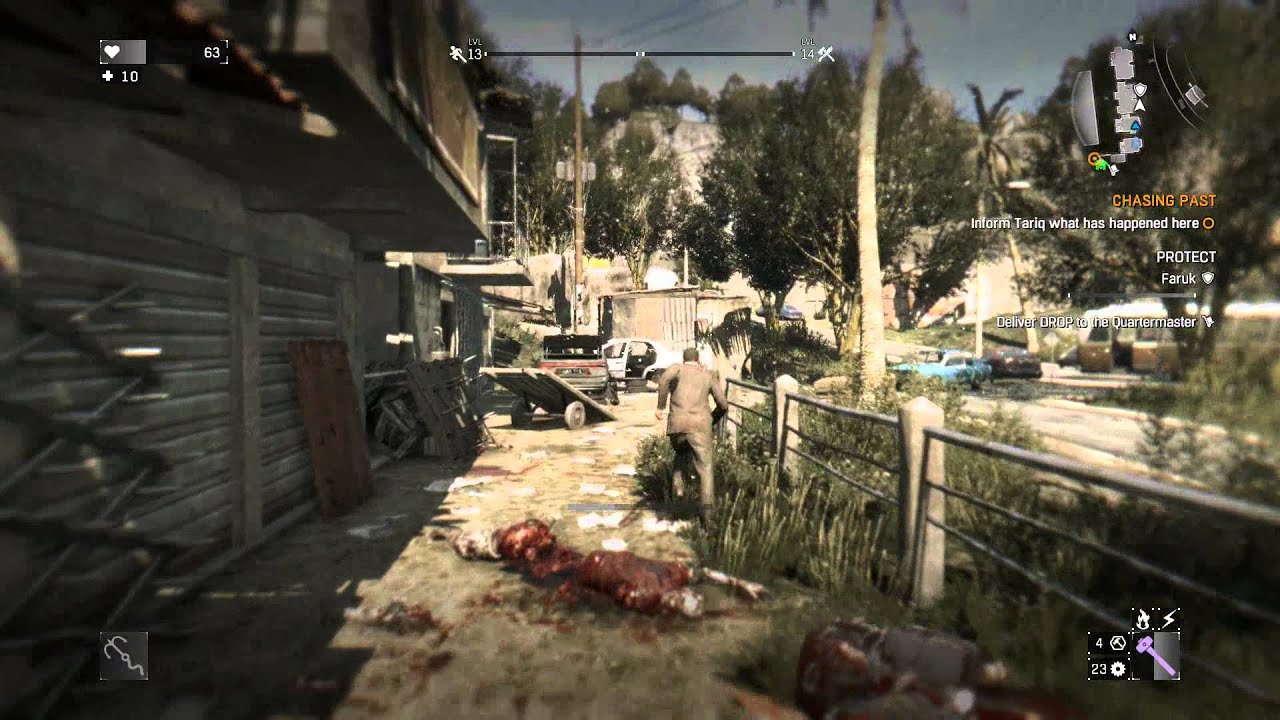 Dying Light - Faruk The Salesman (Protect Mission) Failed (He Gets Killed) Zombie Gameplay PS4