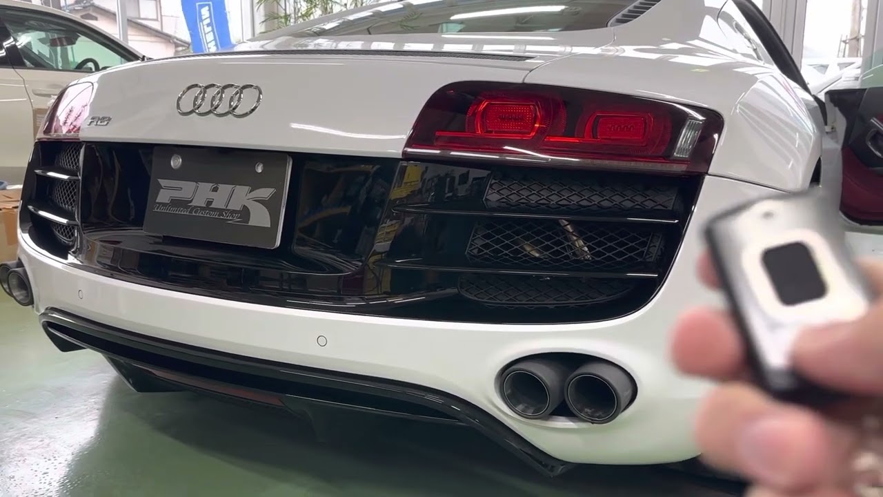 AUDI R8 CUTOM EXHUST POWER CRAFT パワークラフトマフラー - YouTube