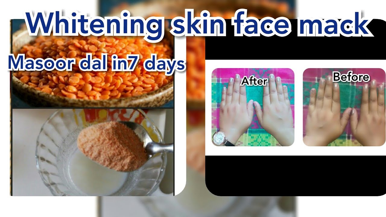 whitening face pack And Brightening Face With Rice Powder And Masoor