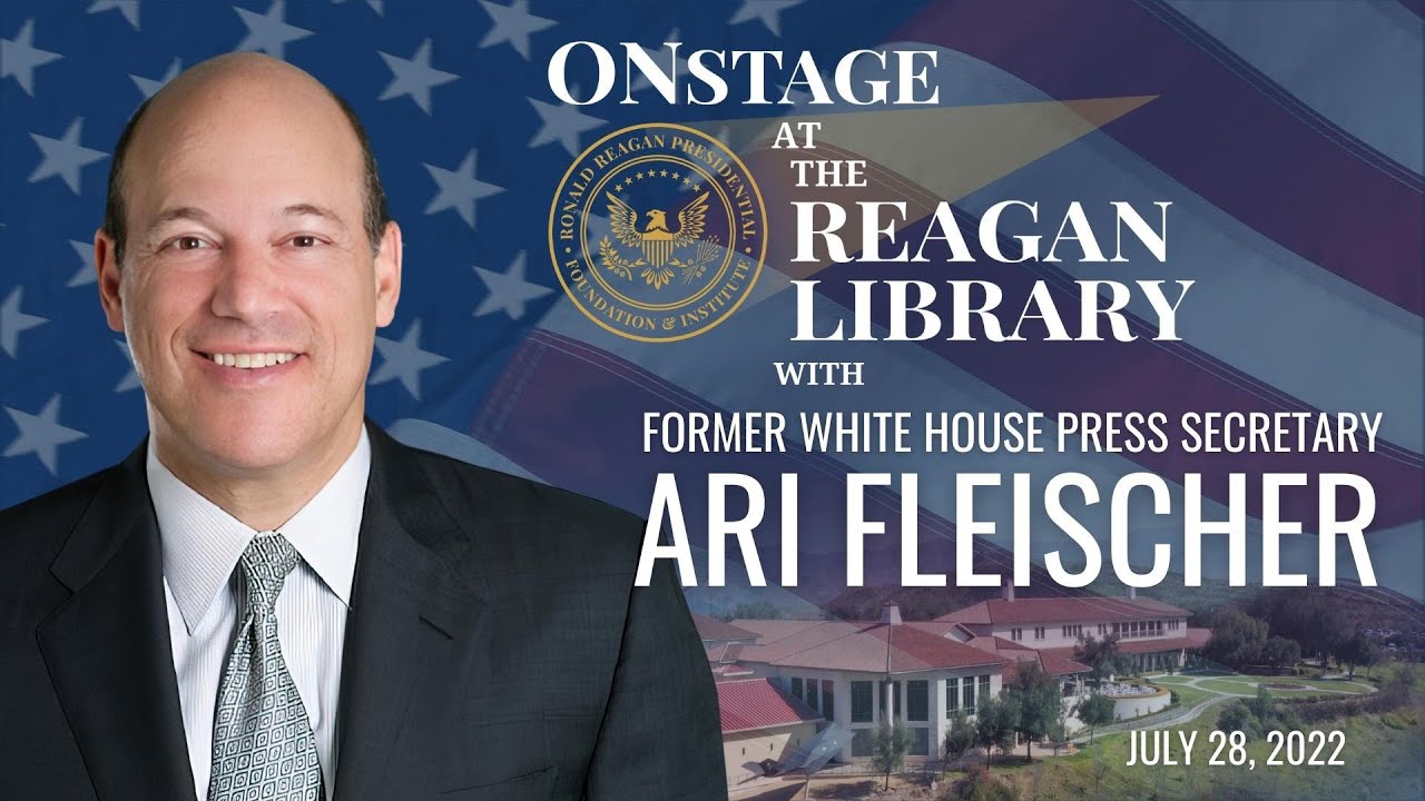 Onstage at the Reagan Library with Ari Fleischer