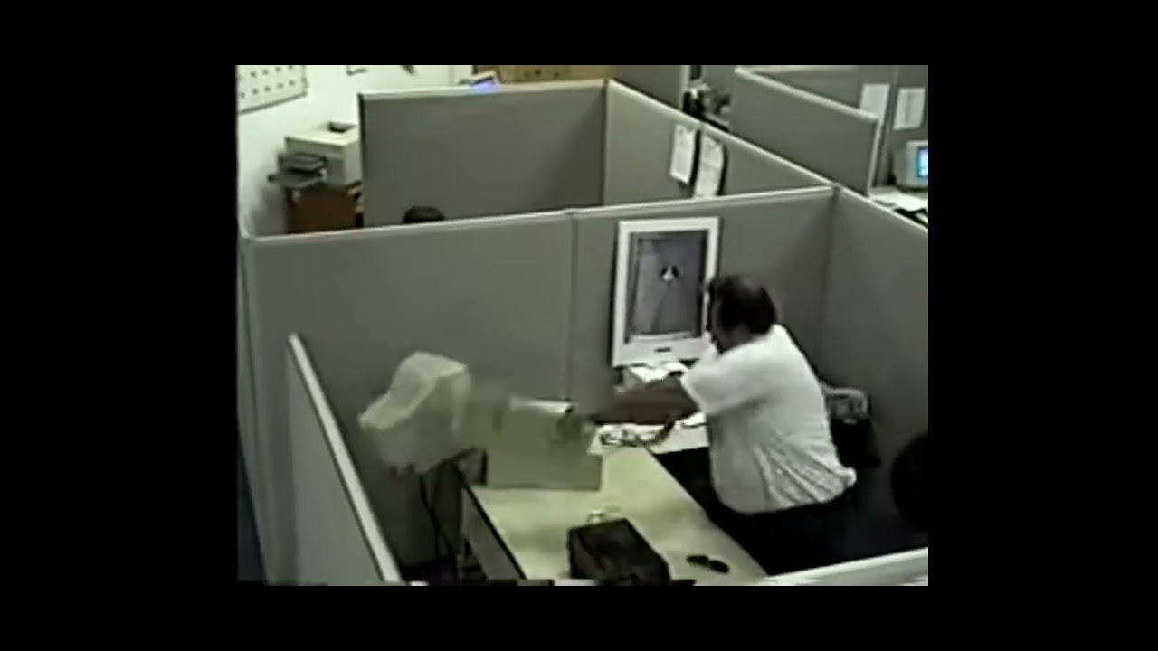 Man smashing computer - YouTube