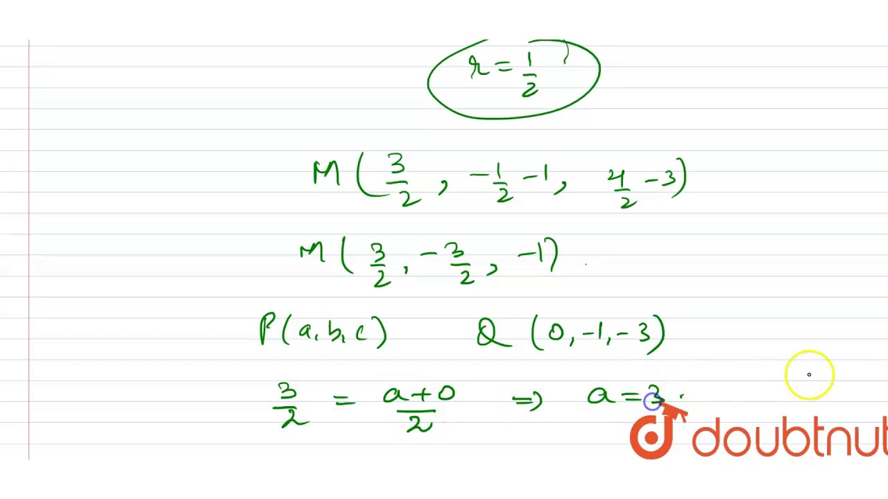 If Q 0 1 3 Is The Image Of The Point P In The Plane 3x Y 4z 2 And R Is The Point Youtube