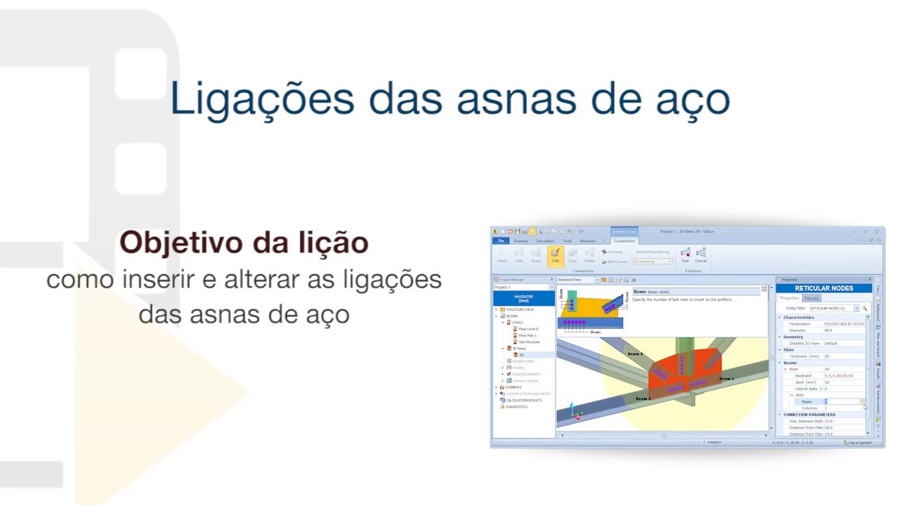 Vídeo Tutorial de EdiLus - Ligações das treliças de aço - ACCA software ...