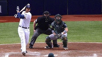 OAK@TB: Loney singles to put the Rays on the board