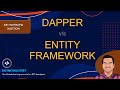 Dapper vs entity frameworkcore   net interview question