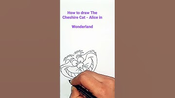 How to draw The Cheshire Cat - Alice in Wonderland.
