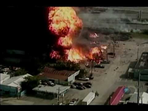 Oxyacetilene canister plant in texas blowing up