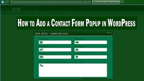 wordpress popup contact form | popup contact form 7 or popup ANY thing