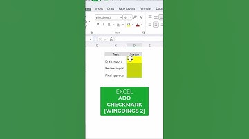 Excel - Add checkmark (Wingdings 2)