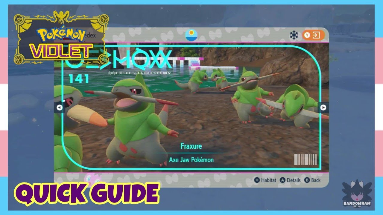 Where To Catch Fraxure In *The Indigo Disk* Pokemon Scarlet & Violet