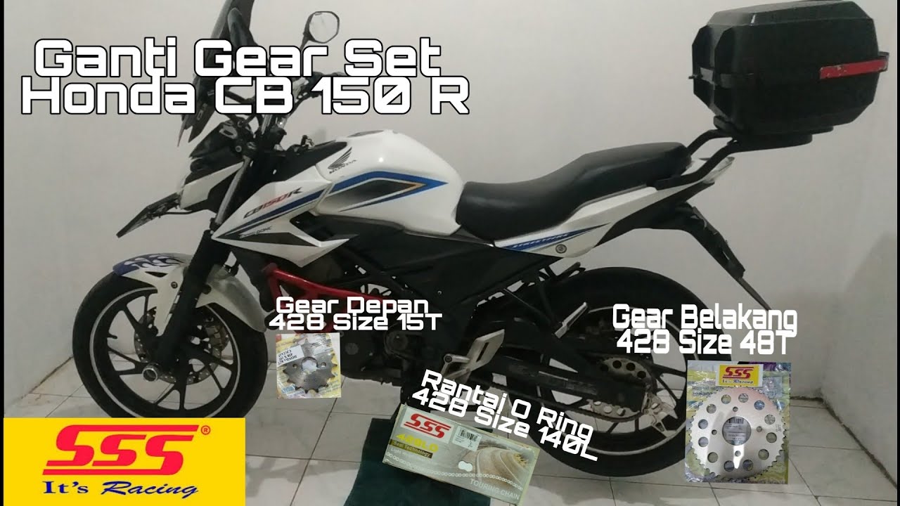 Ganti Gear Set Honda CB150R Menggunakan Gear Set SSS (Depan 15T