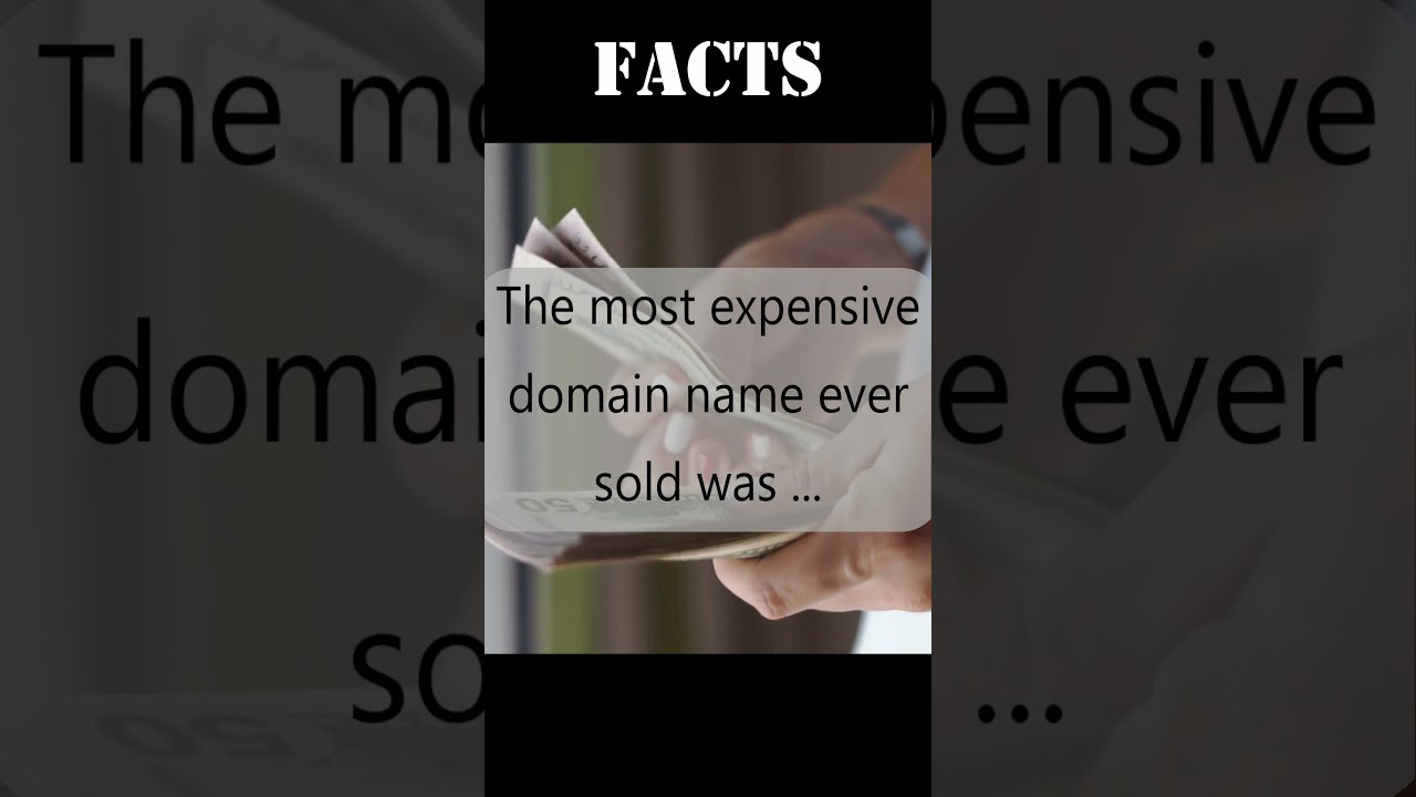 The most expensive domain name ever sold... 